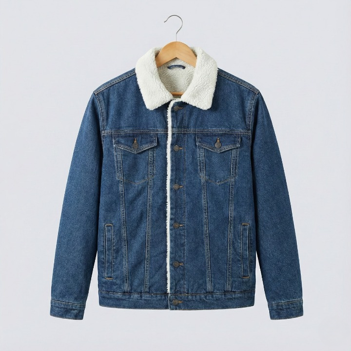 Premium Denim Sherpa Lined Jacket