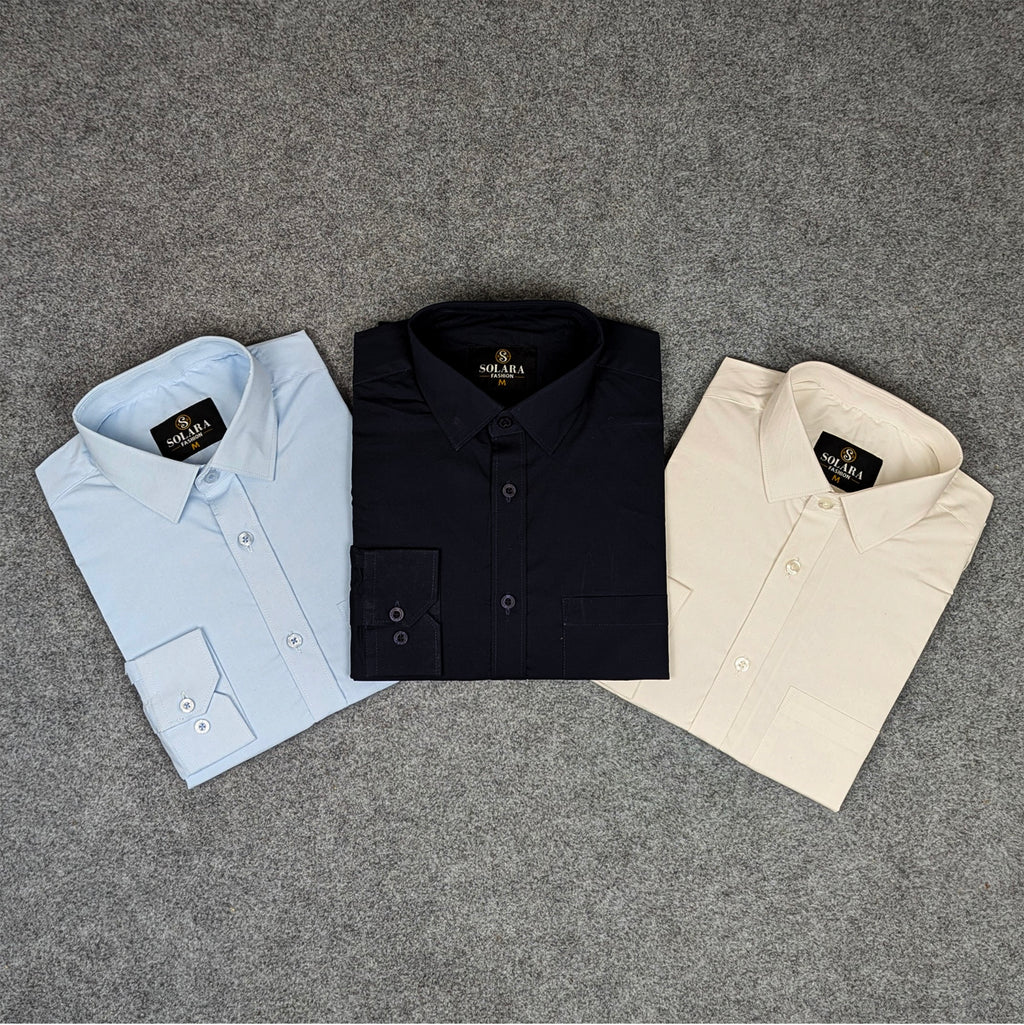 Premium Formal Shirt 3 Pcs Combo