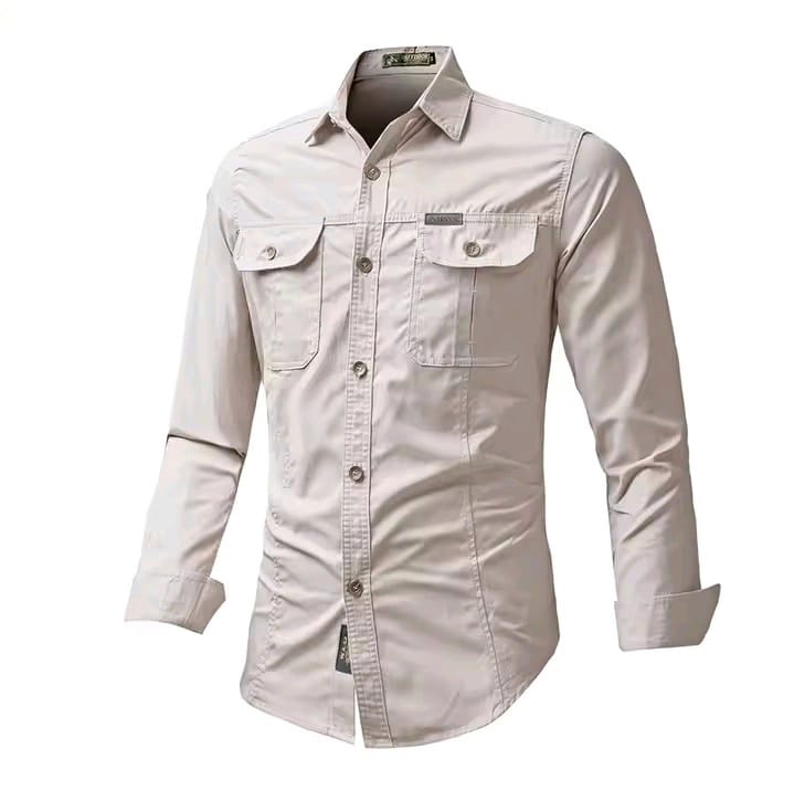 Full sleeves double pocket panel Shirt