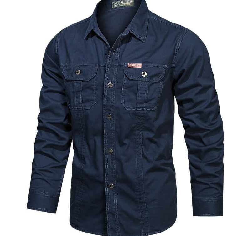 Full sleeves double pocket panel Shirt