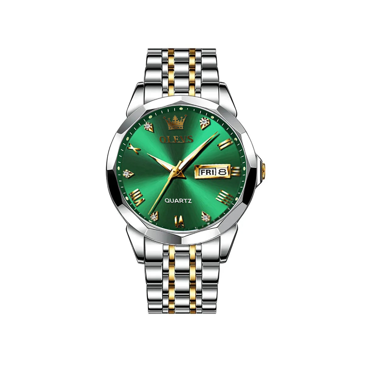 OLEVS 9931G New Exclusive Design Quartz Watch for Men Green