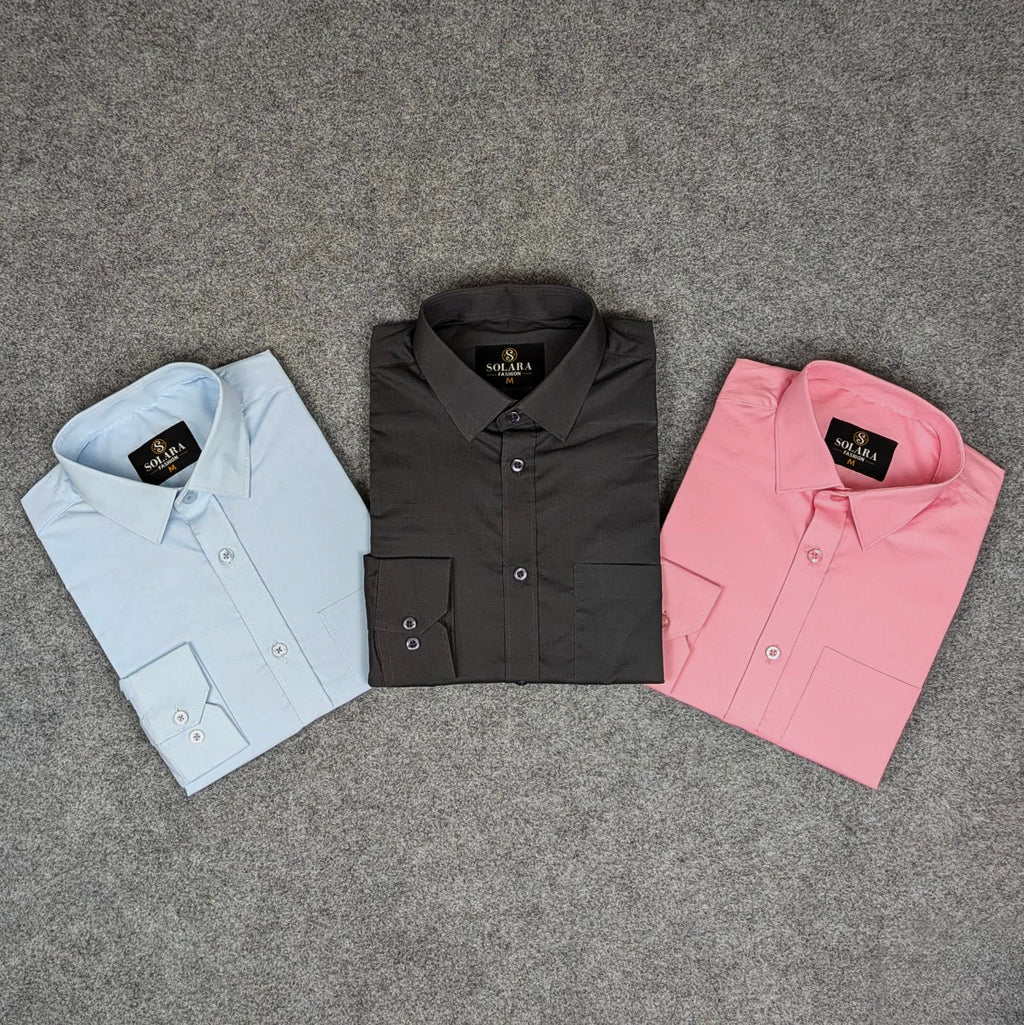 Premium Formal Shirt 3 Pcs Combo