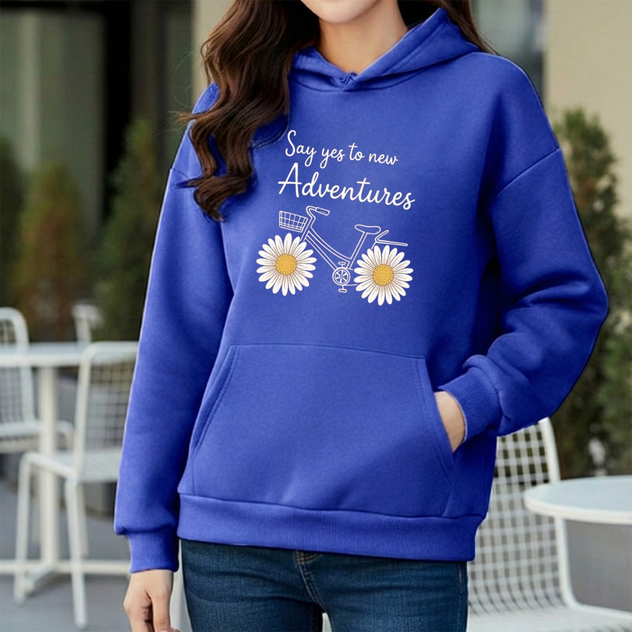 Premium Comfortable Printed Ladies Winter Hoodie