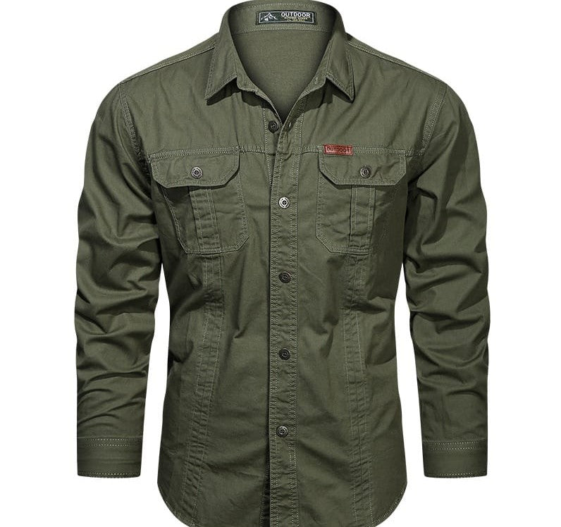 Full sleeves double pocket panel Shirt