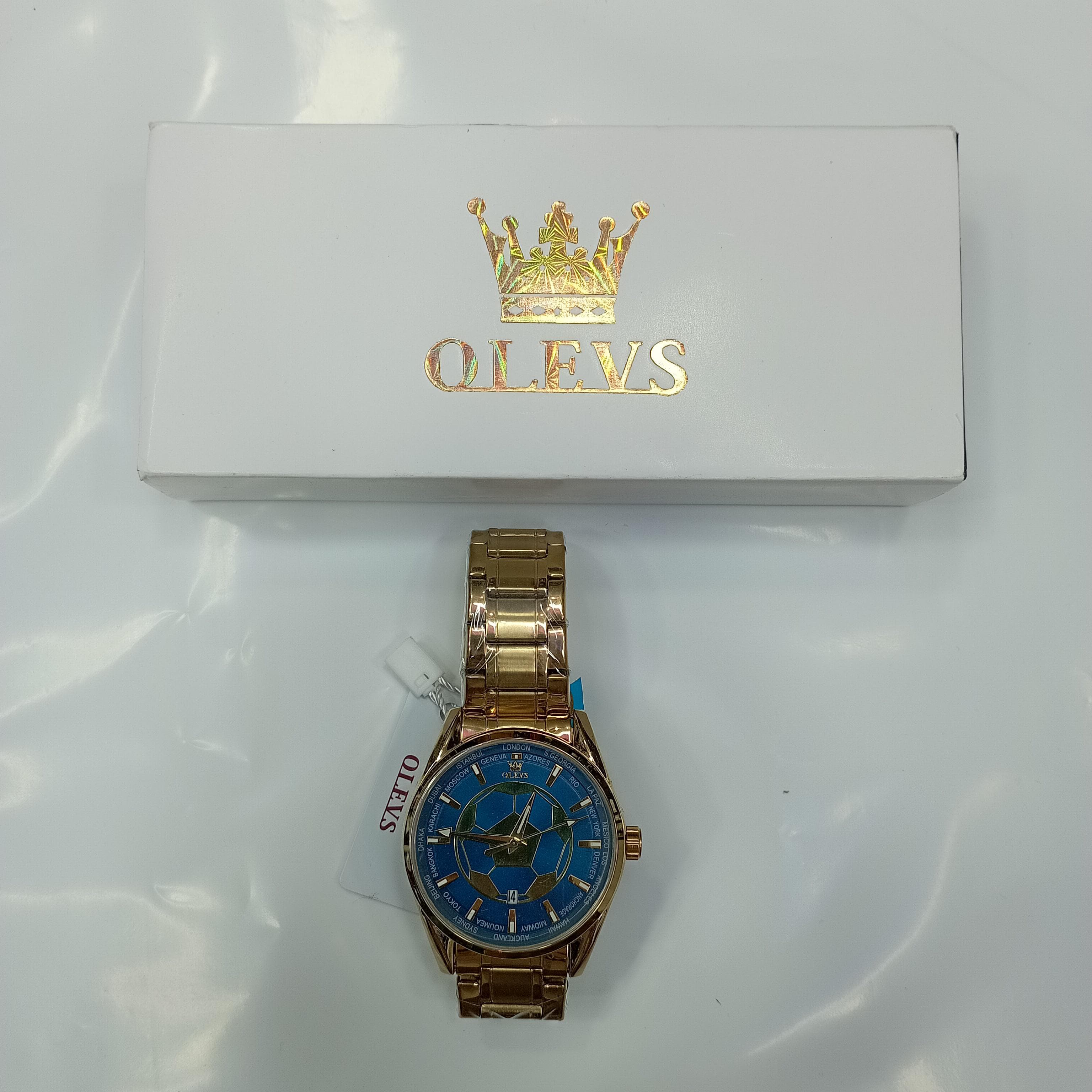 OLEVS 9949 Football Dial Men Business Sport Waterproof Quartz Watch