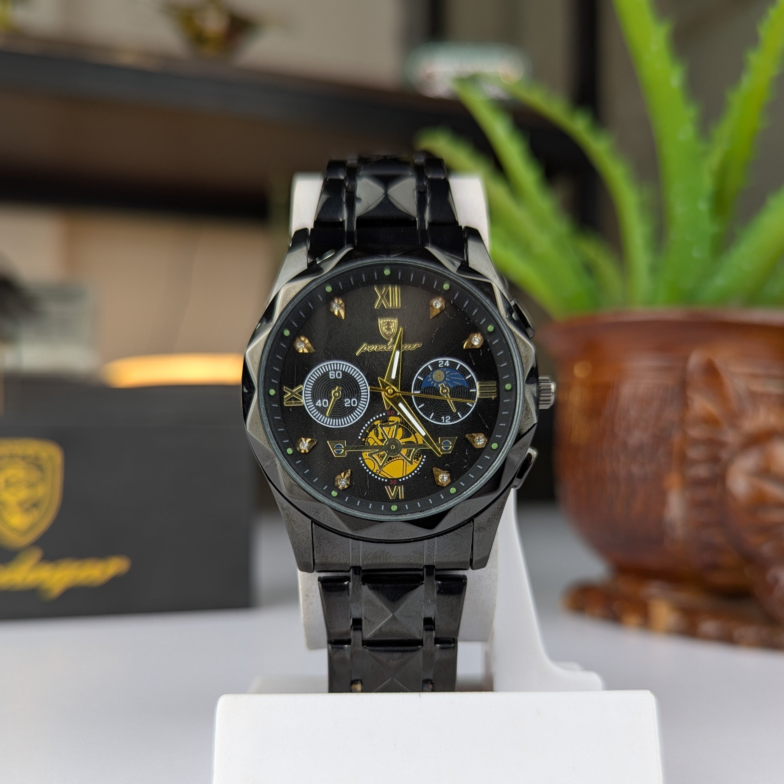 POEDAGAR 996 Luxury Man Luminous Chronograph Watch for Men Stainless Steel Men's Quartz Watches