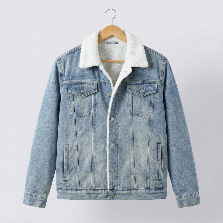 Premium Denim Sherpa Lined Jacket
