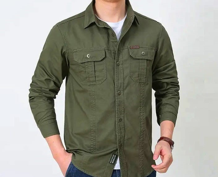 Full sleeves double pocket panel Shirt